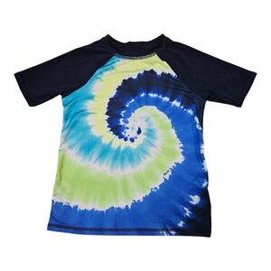 Lands End Boys Rash Guard XS 4/5 Tie Dye